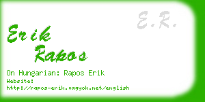 erik rapos business card